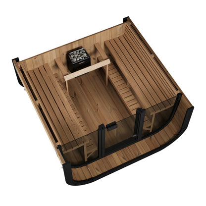 SaunaLife CUBE 6-Person Traditional Outdoor Sauna Model CL7G