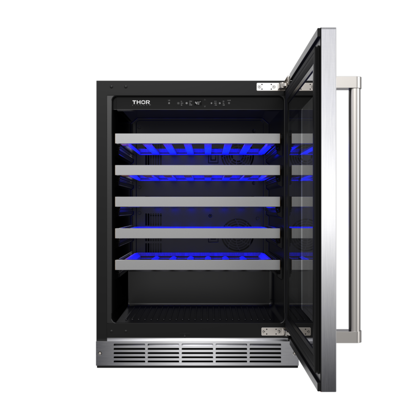 Thor Kitchen 24-Inch Single Zone Wine Cooler, 46 Wine Bottle Capacity – TWC24US