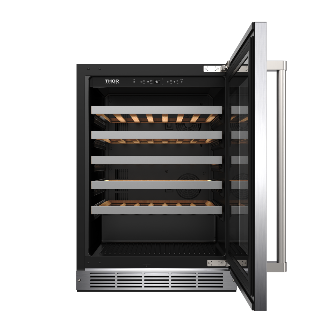 Thor Kitchen 24-Inch Single Zone Wine Cooler, 46 Wine Bottle Capacity – TWC24US