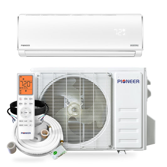 Pioneer Diamante Pro 12,000 BTU 20 SEER2 230V High-Wall Ductless Mini-Split Air Conditioner Inverter Heat Pump with 16 Ft. Kit - WYT012GLSI20RL